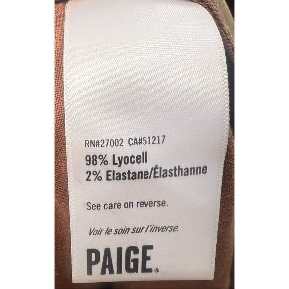 Paige Carley Pleated Short in Mocha NWT Size 34 - Picture 8 of 9